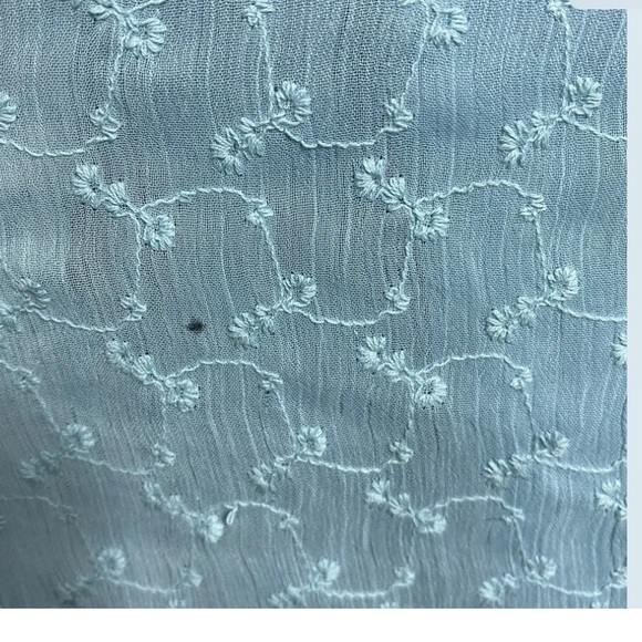 Gal Meets Glam Blue Helena Ruffle Eyelet Dress 12 - Picture 4 of 5